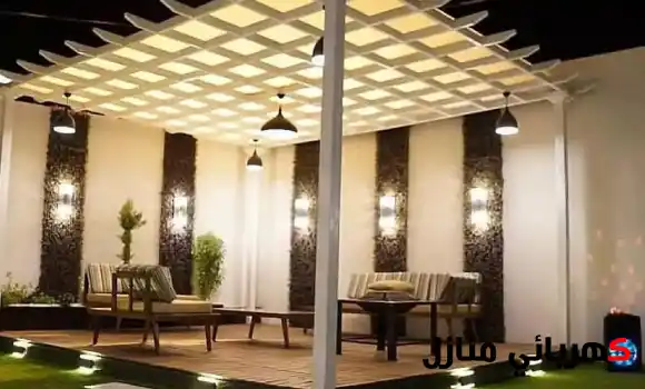 انارة مظلات الحدائق, انارة مظلات خارجية, انارة مظلات اسطح