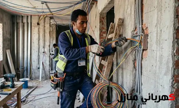 تمديد كهرباء, تمديد اسلاك الكهرباء, تمديد اسلاك الكهرباء تحت البلاط, تمديد اسلاك الكهرباء في المنزل