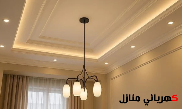 ديكورات كهرباء السقف, ديكور كهرباء فى السقف, انارة سقف مطبخ